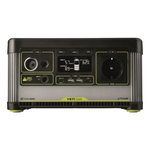 Batterie Solaire portable Yeti 500X de Goal Zero en vente sur la boutique en ligne de captivan Vue face
