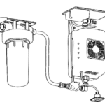 Unité de purification d'eau OJI Nautic en vente sur la boutique en ligne Captivan. Vue avec filtre (Schema)