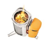 Cuisine nomade CampStove 2 en vente sur la boutique en ligne de captivan. Vue de dessus (avec flammes)