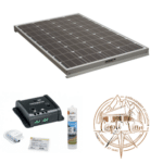 Panneau solaire Antarion 110W avec son kit et un logo Captivan