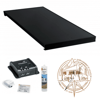 Panneau solaire kit all black Antarion 190W avec son kit et un logo Captivan