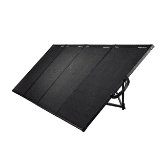 Valise panneau solaire Ranger 300W vue de coté déplié