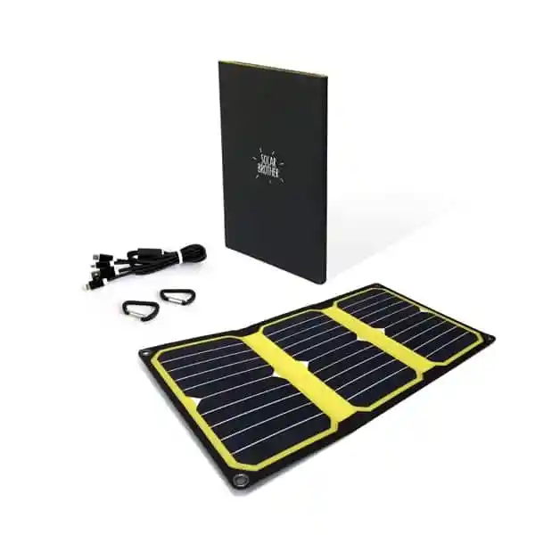 Chargeur panneau solaire SUNMOOVE 16W kit sur fond blanc vue de face