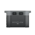 Batterie nomade Ecoflow Delta 2 max sur fond blanc vue de la gauche