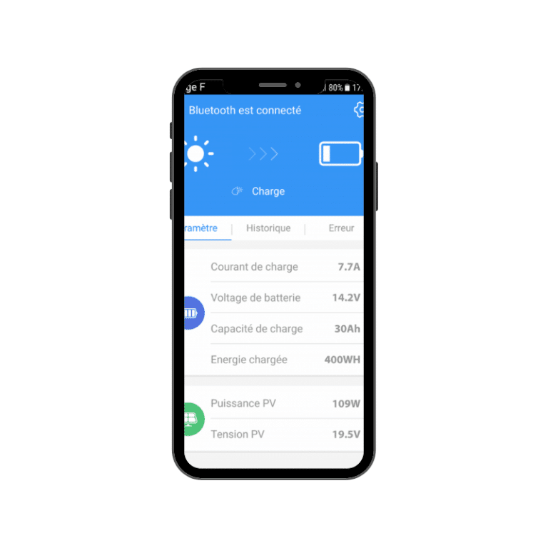 Application pour le régulateur solaire MPPT 10A Antarion