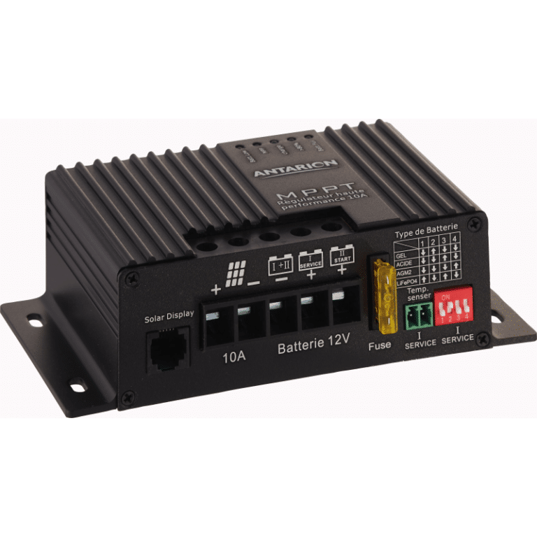 Régulateur solaire MPPT 10A Antarion vu de face