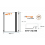 Schéma des dimension du Régulateur solaire MPPT20/12/24