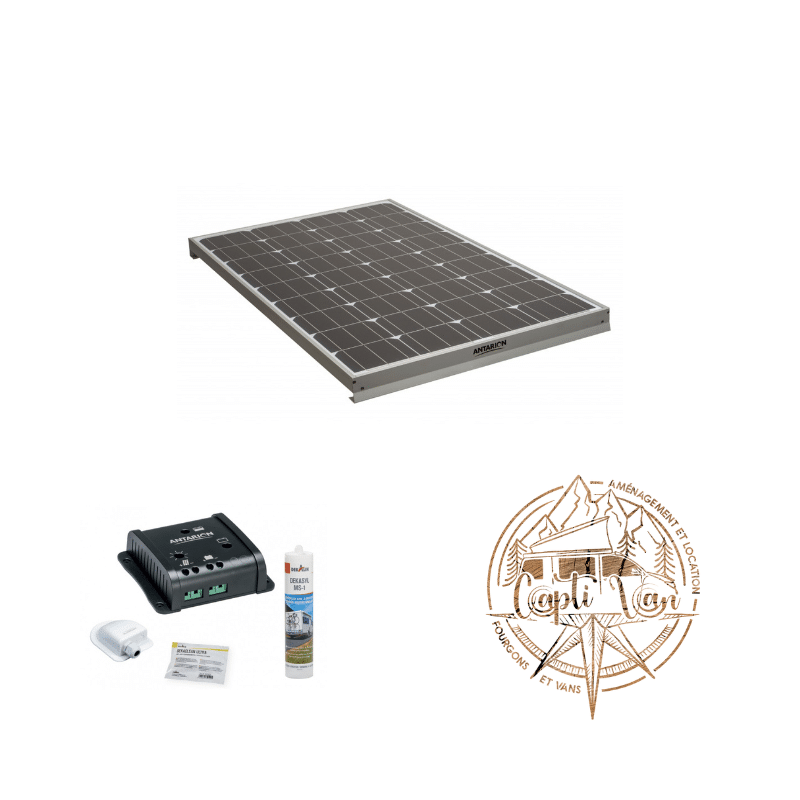 Kit solaire monocristallin 150W Antarion sur fond blanc