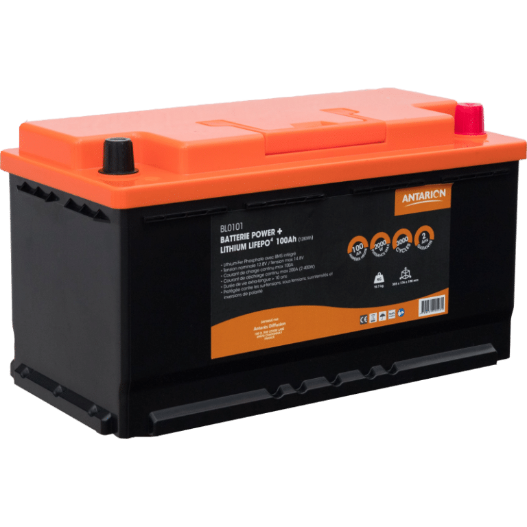 Batterie lithium 100Ah POWER+ Bluetooth Antarion sur la boutique Captivan