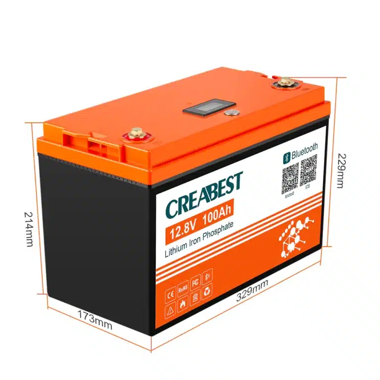 Dimension de la batterie lithium LifePO4 100Ah Bluetooth