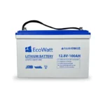 Batterie lithium 100AH Ecowatt vu de face