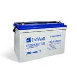 Batterie lithium 100AH Ecowatt vu de biais