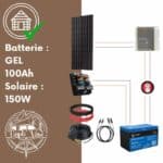 POWERPACK JARDIN – KIT SOLAIRE AVEC BATTERIE GEL POUR ABRIS ET CABANE