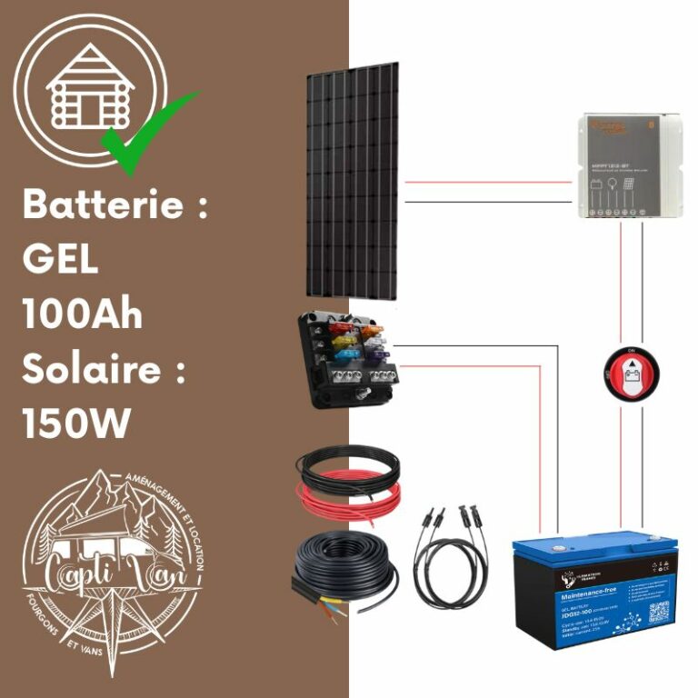 POWERPACK JARDIN – KIT SOLAIRE AVEC BATTERIE GEL POUR ABRIS ET CABANE