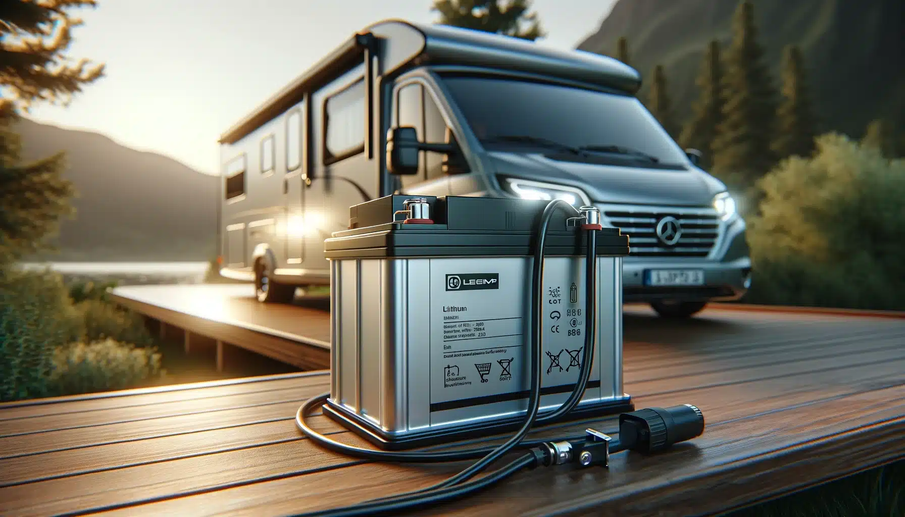 Image d'une batterie au lithium pour camping-car