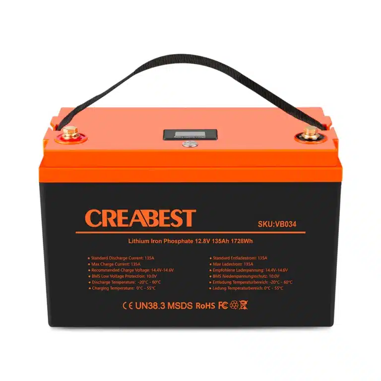 Batterie lithium 135Ah Hors reseau Creabest vu de face