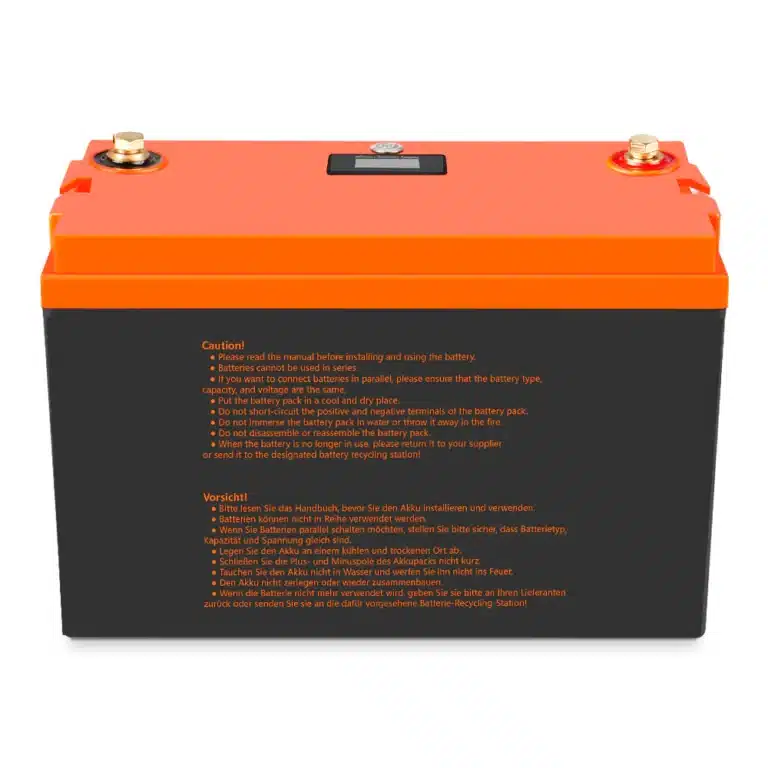 Batterie lithium 135Ah Hors reseau Creabest vu de dos