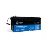 Batterie lithium Bluetooth UBL 12V 200Ah Ultimatron vu de biais à gauche