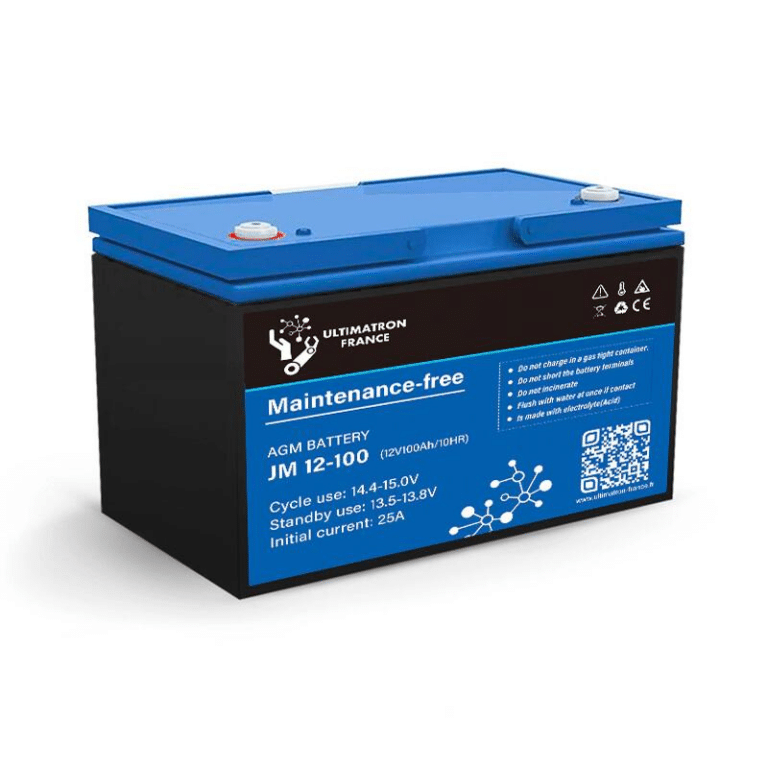Batterie 100Ah 12V AGM Ultimatron decharge lente
