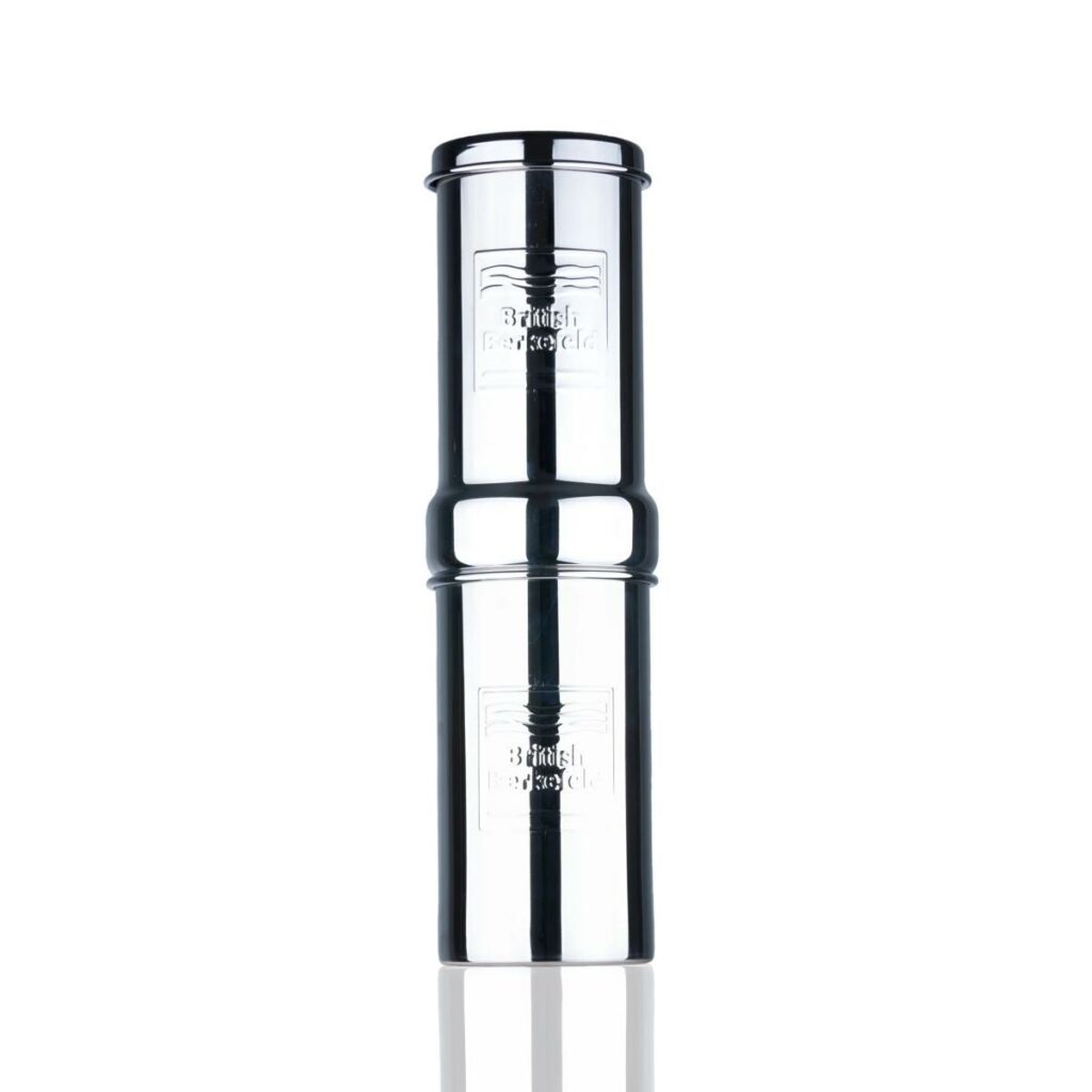 Purificateur d'eau 1L BRITISH BERKEFELD CARTOUCHE ULTRA STERASYL Filtre gravite BBone. Vu de face.