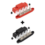 Paire de Bus Bar positif et négatif 200A 4 X M8 / 3 X M4 Energie Mobile