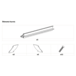 Support de fixation UNIFIX C100 / C150 / C200 pour panneau solaire Uniteck les éléments fournis