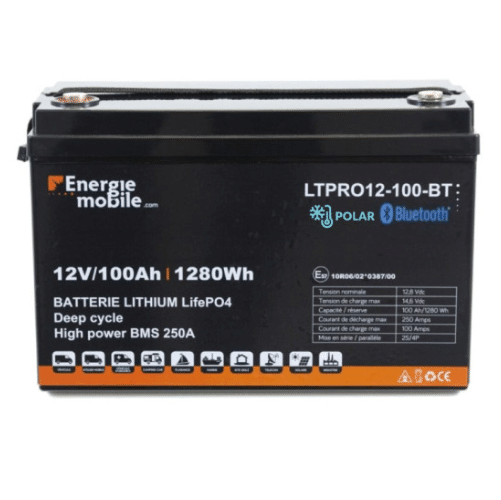 Batterie Lithium LTPRO 12V 100AH BT POLAR Energie Mobile