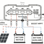 schema raccordement du chargeur DCDC boost MPPT 20A