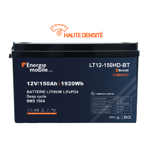 Batterie Lithium LiFePo4 energie mobile en 150Ah avec film chauffant intégré.