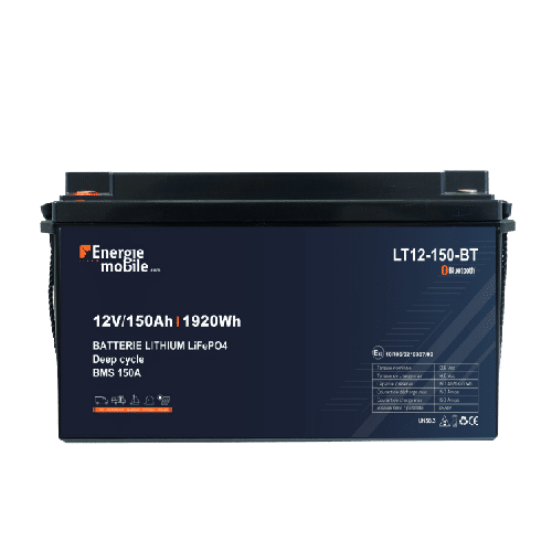 Batterie Lithium LiFePo4 energie mobile en 100Ah. Energie mobile LT-BT bLuetooth