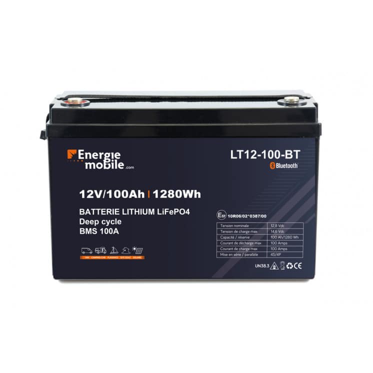 Batterie Lithium LiFePo4 energie mobile en 100Ah.