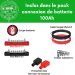 Kit complet de connexion d'une batterie de cellule camping-car, van, fourgon aménagé ou bateau