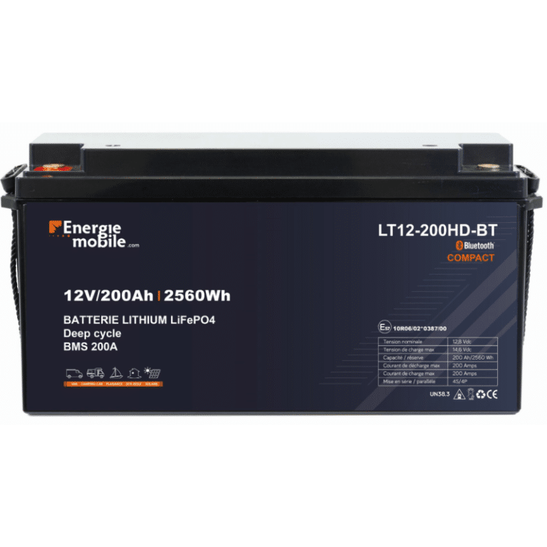 Batterie lithium LT BT HD 200Ah Energie mobile avec bluetooth