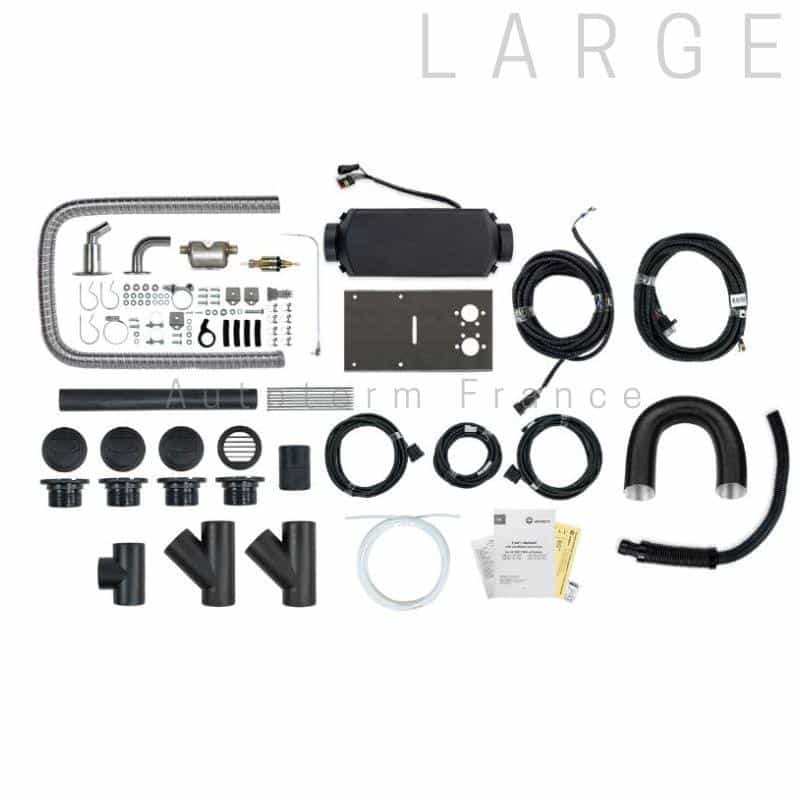 Chauffage Autoterm Air 2D kit marine large 24 V, Captivan, idéal pour chauffer les espaces marins, compact et performant.