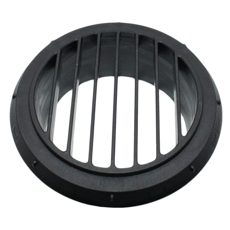 Grille d'aération ⌀ 90 mm 45°C 4D/9D chez Captivan, idéale pour une ventilation efficace et esthétique.