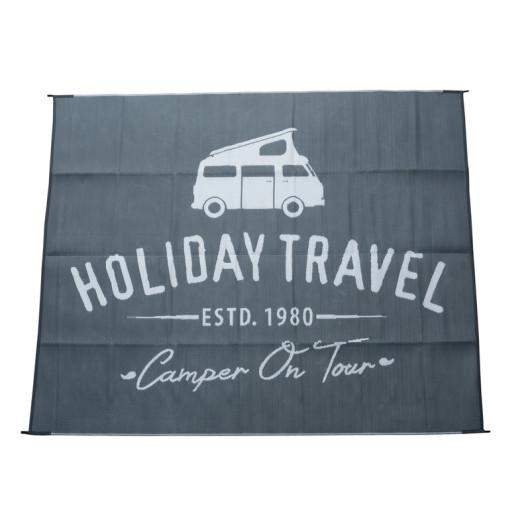 260 cm - REIMO TAPIS DE SOL HOLIDAY TRAVEL, Captivan, tapis de sol gris anthracite, tissu épais, pour caravanes et camping.