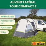 Tour Compact 2 - REIMO TOUR COMPACT 2, Captivan, auvent latéral pour fourgons compacts, espace de vie supplémentaire en camping.
