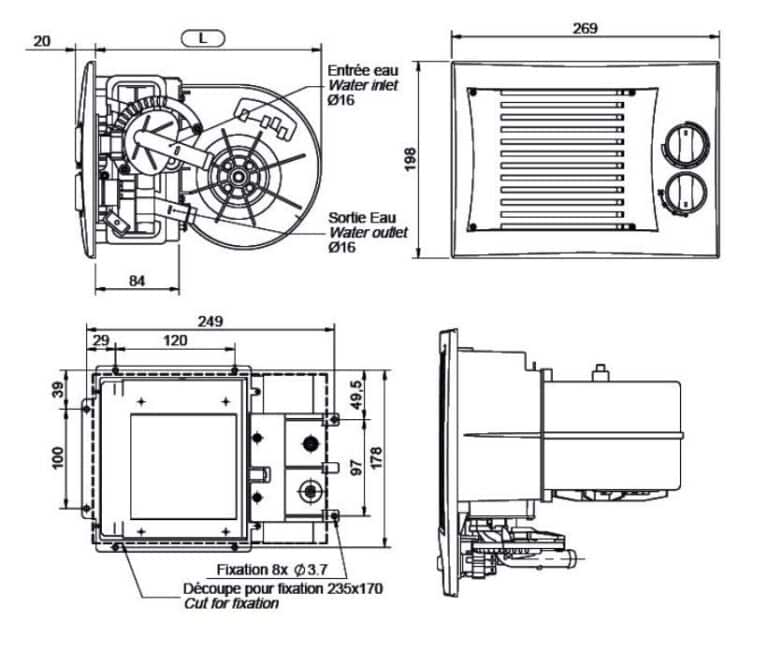 Échangeur de chaleur à eau avec ventilateur ARIZONA 600 12V / 5,9 kW de Captivan, idéal pour un refroidissement efficace.