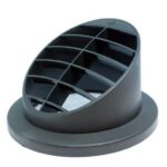 Grille d'aération orientable ⌀ 90 mm 4D/9D de Captivan, idéale pour un contrôle précis de la circulation d'air.