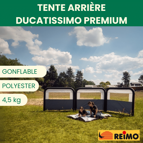 REIMO HELGOLAND AIR, pare-vent autoportant gonflable de Captivan, idéale pour protéger votre campement du vent.