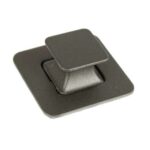 REIMO BOUTON POUSSOIR 42 X 42 MM - Bouton seul, Captivan, idéal pour meubles et placards en camping-car ou bateau.