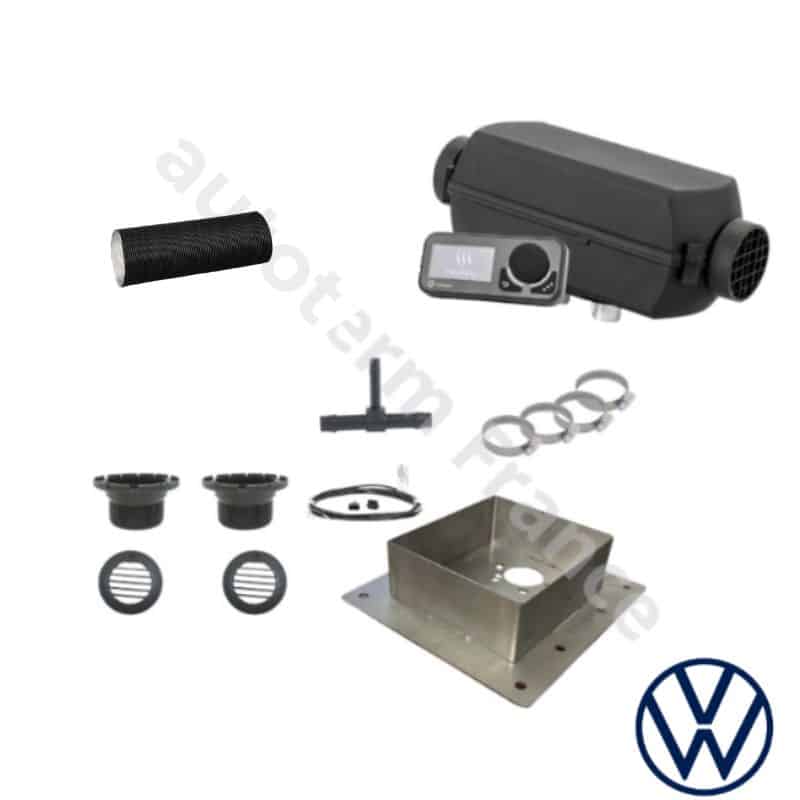 Kit chauffage Diesel à air pulsé Autoterm pourrenault VW T5 ou T6 en montage interieur 12V