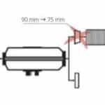 Adaptateur ⌀ 90-75 mm 4D/9D de Captivan, compatible pour une utilisation variée et facile à installer.