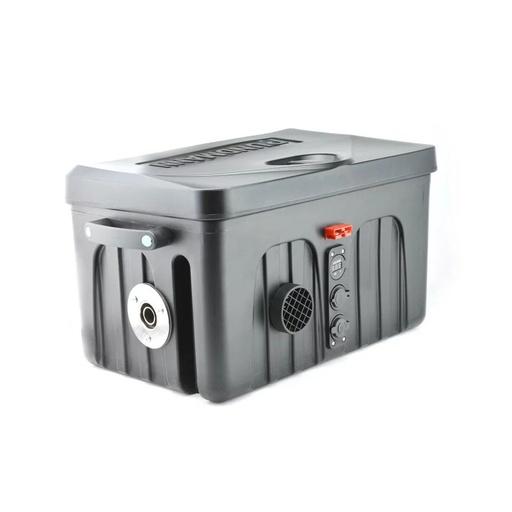 Chauffage mobile avec batterie LifePo4 24 Ah et réservoir 5 L Pundmann chez Captivan, idéal pour une chaleur portable facile à utiliser.