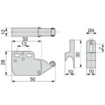 LOQUET MINI de Captivan, serrure automatique pour portes de placard, idéale pour bateau et camping-car, ouverture par pression.