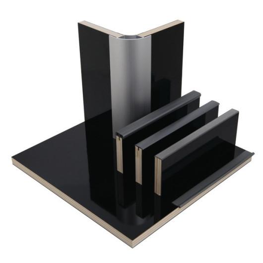 REIMO CONTREPLAQUÉ STRATIFIÉ 15 MM NOIR BRILLANT de Captivan, parfait pour construire des meubles de van, finition robuste et élégante.