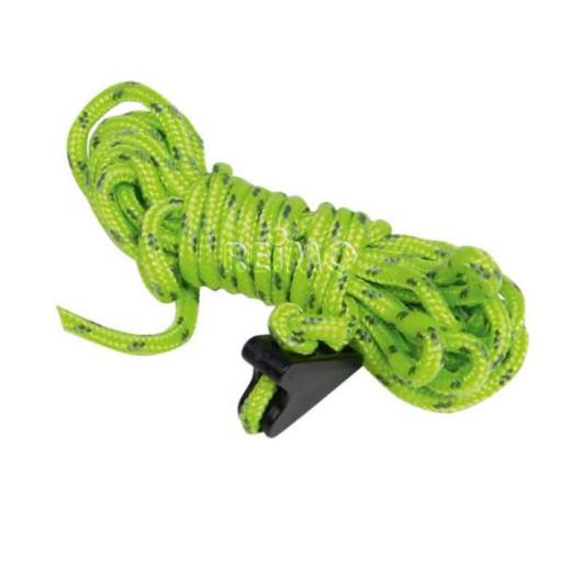 REIMO FICELLE SPANNLEIN Ø3 MM X 3 M- LOT DE 4 chez Captivan, ficelle verte fluorescente pour tente de camping et auvent.