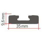 REIMO RAIL D'ARRIMAGE MEDIUM - Captivan, rail en aluminium de 200 cm pour installer œillets et pitons d'ancrage, idéal camping-car.