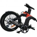 Vélo à assistance électrique pliant 20'' Carbon de Captivan, ultra léger, idéal pour balades en bord de mer avec cadre en carbone.