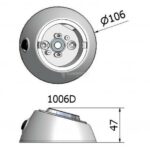 Spot en saillie orientable à Leds gris de Captivan, avec socle en ABS et interrupteur pour un éclairage pratique.